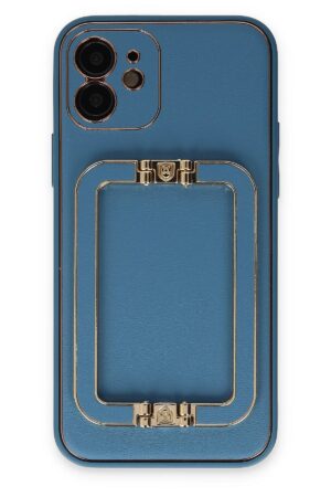 iPhone 12 Kılıf Coco Elit Kapak - Mavi-(5796)
