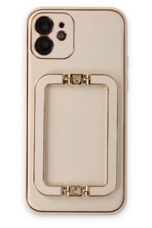 iPhone 12 Kılıf Coco Elit Kapak - Gold-(5796)