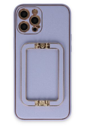 iPhone 12 Pro Kılıf Coco Elit Kapak - Lila-(5796)