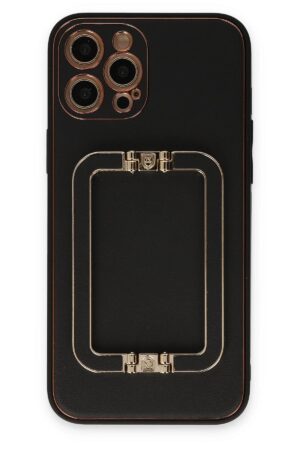 iPhone 12 Pro Max Kılıf Coco Elit Kapak - Siyah-(5796)