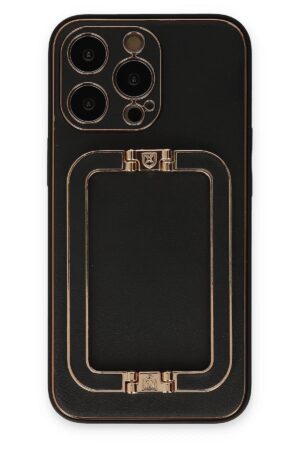 iPhone 13 Pro Kılıf Coco Elit Kapak - Siyah-(5796)