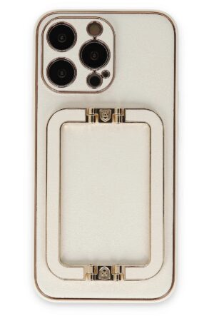 iPhone 13 Pro Kılıf Coco Elit Kapak - Beyaz-(5796)