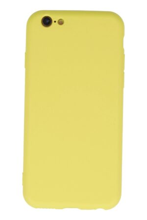 iPhone 6 Plus Kılıf Nano içi Kadife Silikon - Sarı-(5796)