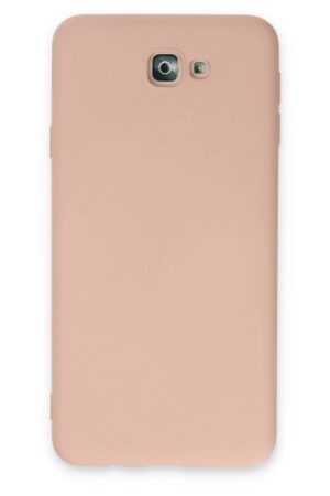 Samsung Galaxy J7 Prime Kılıf Nano içi Kadife Silikon - Pudra-(5796)