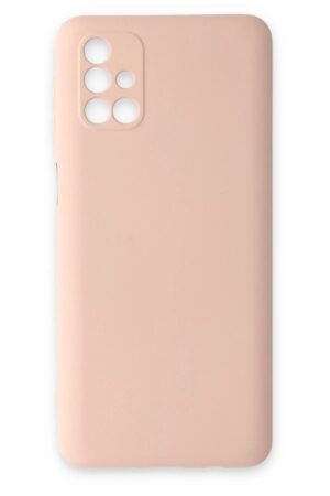 Samsung Galaxy M31S Kılıf Nano içi Kadife Silikon - Pudra-(5796)