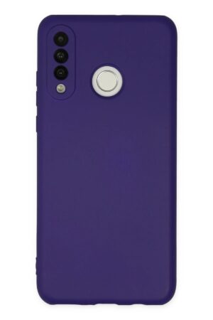 Huawei P30 Lite Kılıf Nano içi Kadife Silikon - Mor-(5796)