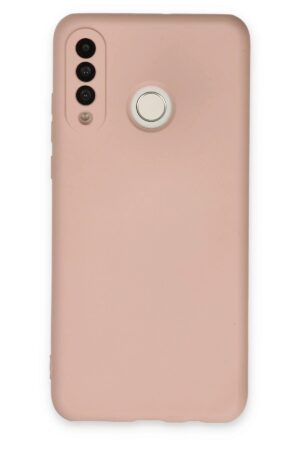 Huawei P30 Lite Kılıf Nano içi Kadife Silikon - Pudra-(5796)