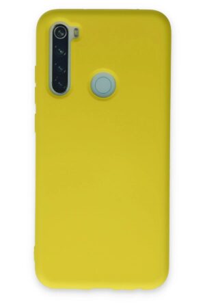 Xiaomi Redmi Note 8 Kılıf Nano içi Kadife Silikon - Sarı-(5796)