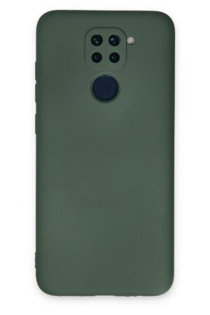 Xiaomi Redmi Note 9 Kılıf Nano içi Kadife Silikon - Koyu Yeşil-(5796)