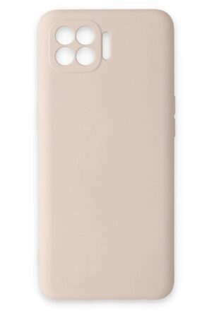 Oppo Reno 4 Lite Kılıf Nano içi Kadife Silikon - Pudra-(5796)