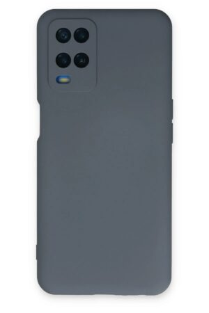 Oppo A54 4G Kılıf Nano içi Kadife Silikon - Gri-(5796)