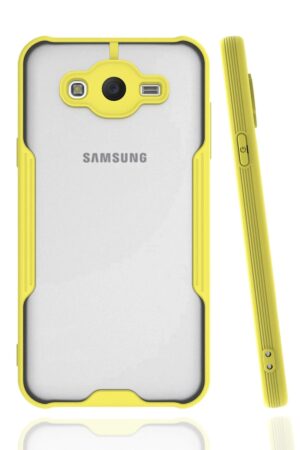 Samsung Galaxy J7 Kılıf Platin Silikon - Sarı-(5796)