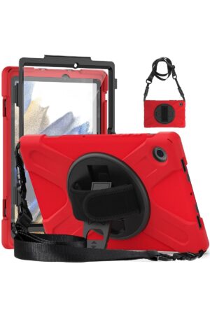 Samsung Galaxy X200 Tab A8 10.5 Kılıf Amazing Tablet Kapak - Kırmızı-(5796)