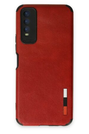 Vivo Y11S Kılıf Loop Deri Silikon - Kırmızı-(5796)