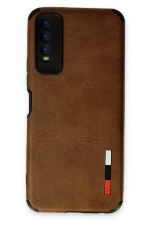 Vivo Y11S Kılıf Loop Deri Silikon - Kahverengi-(5796)