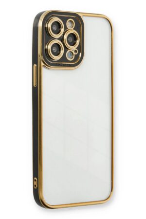 iPhone 13 Pro Kılıf Liva Lens Silikon - Siyah-(5796)