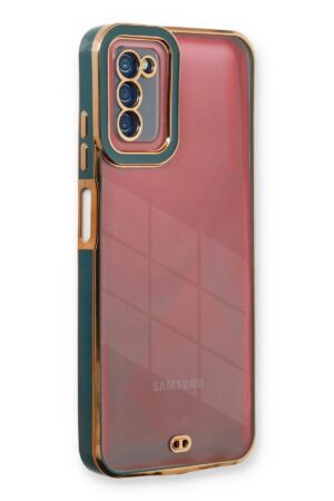 Samsung Galaxy A03S Kılıf Liva Lens Silikon - Yeşil-(5796)