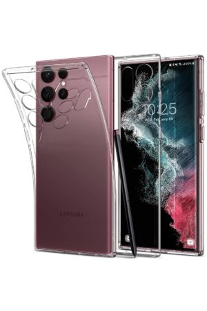 Samsung Galaxy S22 Ultra Kılıf Lüx Şeffaf Silikon-(5796)