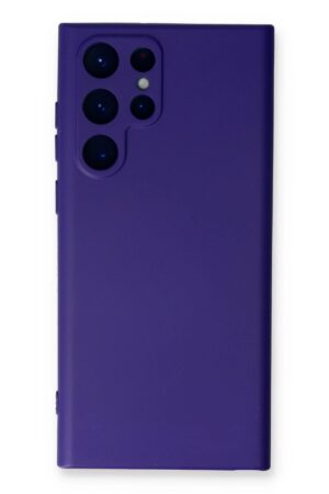 Samsung Galaxy S22 Ultra Kılıf Nano içi Kadife Silikon - Mor-(5796)