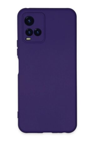 Vivo Y21S Kılıf Nano içi Kadife Silikon - Mor-(5796)