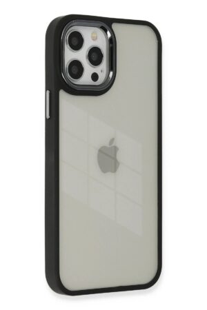 iPhone 12 Pro Max Kılıf Dora Kapak - Siyah-(5796)
