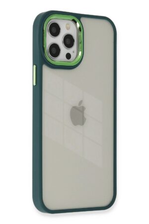 iPhone 12 Pro Max Kılıf Dora Kapak - Haki Yeşil-(5796)
