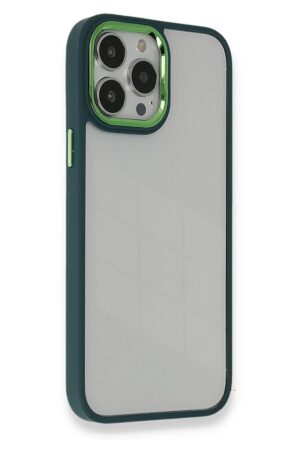 iPhone 13 Pro Max Kılıf Dora Kapak - Haki Yeşil-(5796)