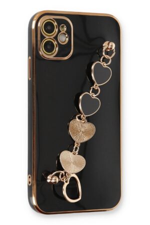 iPhone 12 Kılıf Esila Silikon - Siyah-(5796)