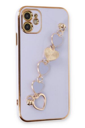 iPhone 12 Kılıf Esila Silikon - Lila-(5796)