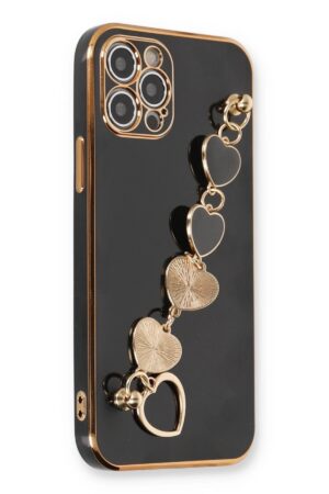 iPhone 12 Pro Kılıf Esila Silikon - Siyah-(5796)