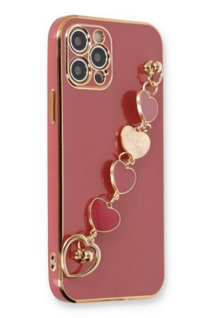 iPhone 12 Pro Max Kılıf Esila Silikon - Kırmızı-(5796)