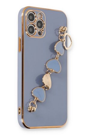 iPhone 12 Pro Max Kılıf Esila Silikon - Gri-(5796)