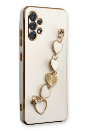 Samsung Galaxy A32 Kılıf Esila Silikon - Beyaz-(5796)