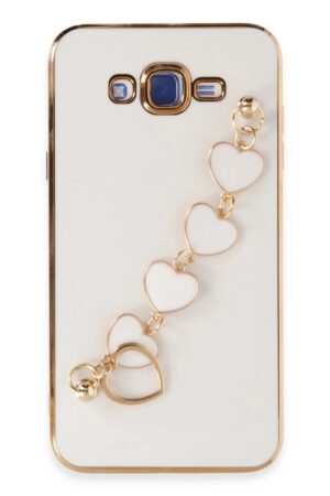 Samsung Galaxy J7 Kılıf Esila Silikon - Beyaz-(5796)