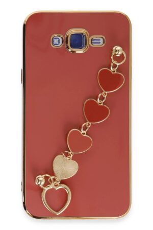 Samsung Galaxy J7 Kılıf Esila Silikon - Kırmızı-(5796)