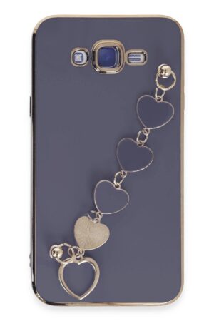 Samsung Galaxy J7 Kılıf Esila Silikon - Gri-(5796)