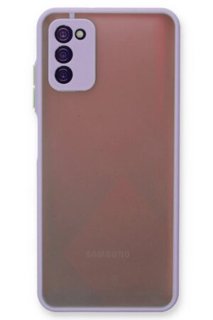Samsung Galaxy A03S Kılıf Montreal Silikon Kapak - Mor-(5796)