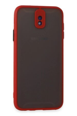 Samsung Galaxy J7 Pro / J730 Kılıf Montreal Silikon Kapak - Kırmızı-(5796)