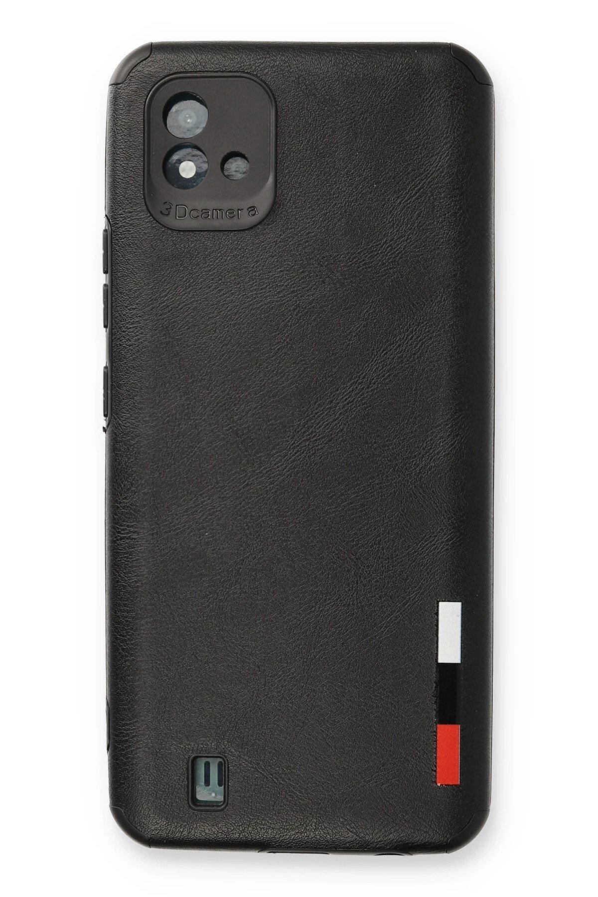 Realme C11 2021 Kılıf Loop Deri Silikon - Siyah-(5796)