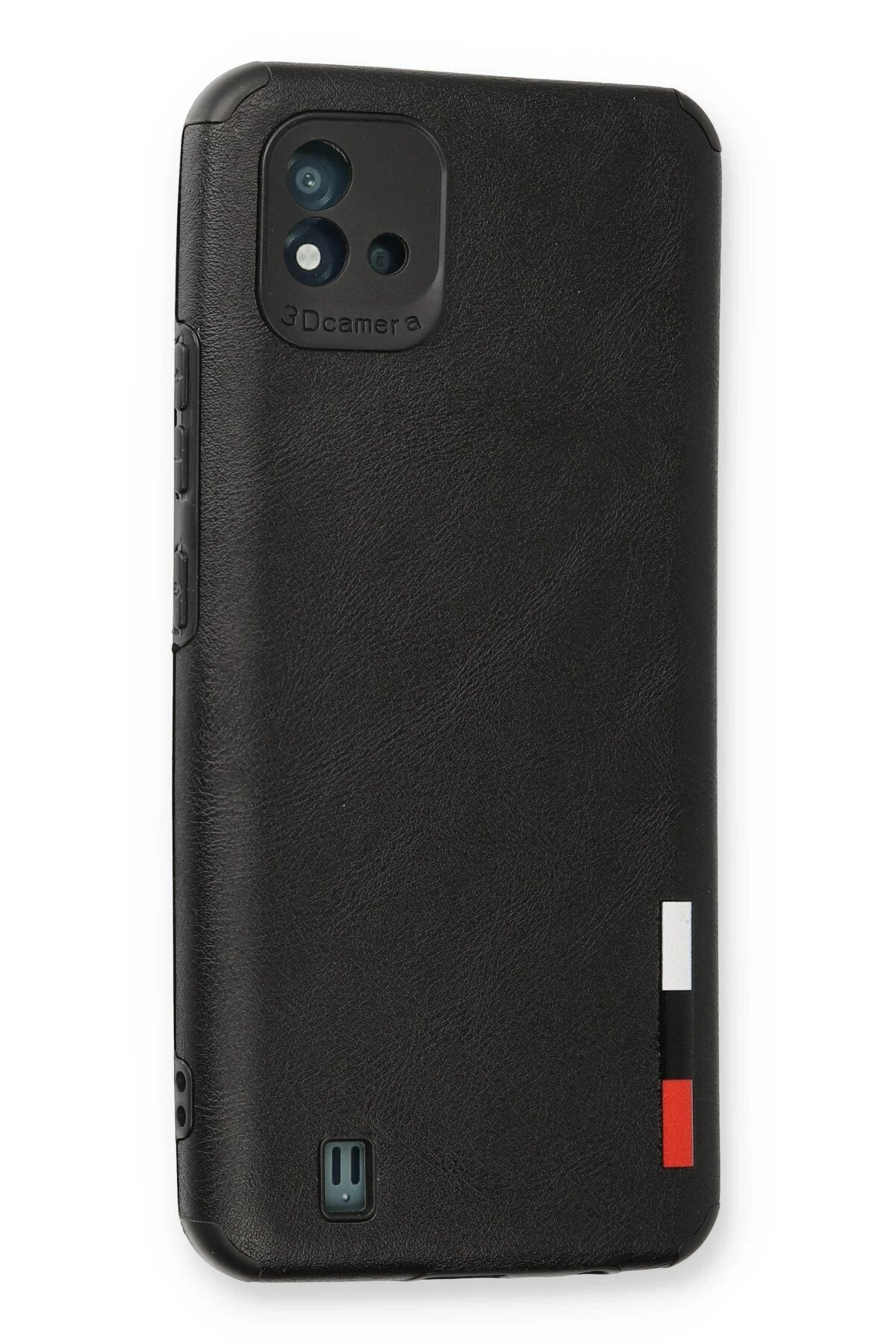 Realme C11 2021 Kılıf Loop Deri Silikon - Siyah-(5796) - Görsel 2