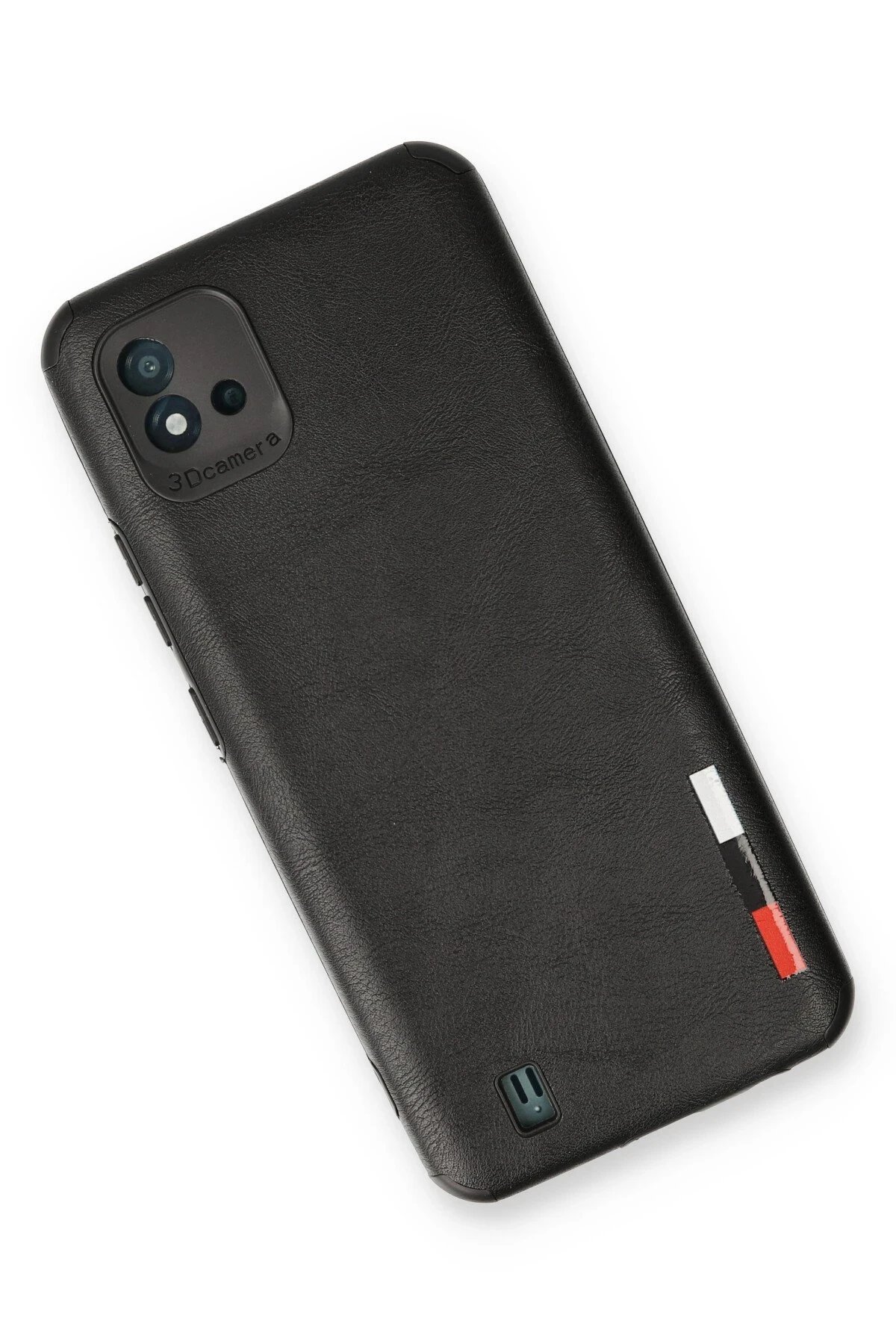 Realme C11 2021 Kılıf Loop Deri Silikon - Siyah-(5796) - Görsel 3