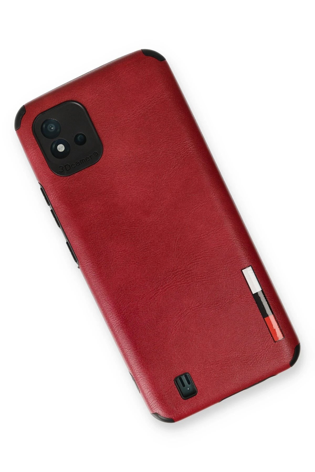 Realme C11 2021 Kılıf Loop Deri Silikon - Kırmızı-(5796) - Görsel 3