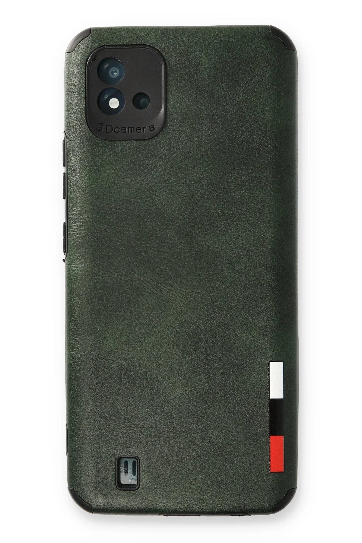 Realme C11 2021 Kılıf Loop Deri Silikon - Yeşil-(5796)