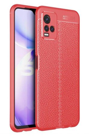Vivo Y21S Kılıf Auto Focus Kapak - Kırmızı-(5796)