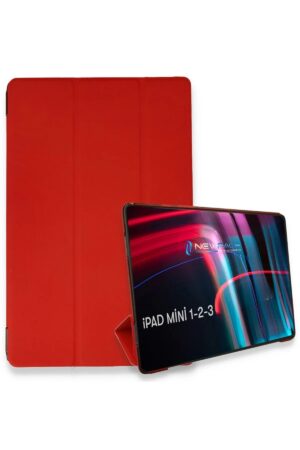iPad Mini 3 Kılıf Tablet Smart Kılıf - Kırmızı-(5796)