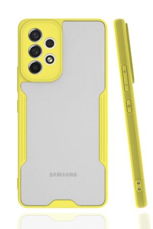 Samsung Galaxy A53 5G Kılıf Platin Silikon - Sarı-(5796)