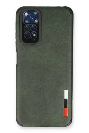 Xiaomi Redmi Note 11 Kılıf Loop Deri Silikon - Yeşil-(5796)