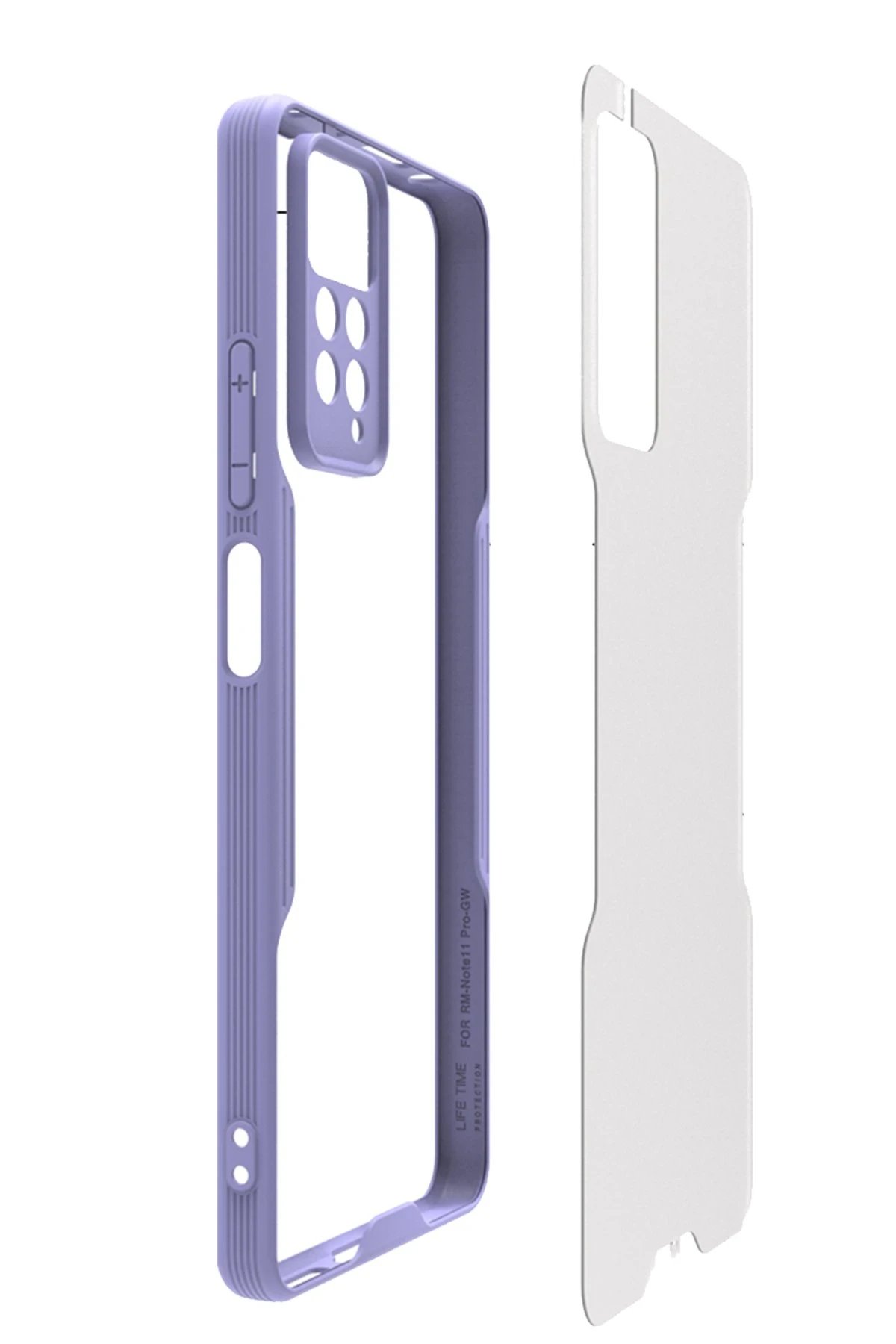 Xiaomi Redmi Note 11 Pro Kılıf Platin Silikon - Kırmızı-(5796) - Görsel 2