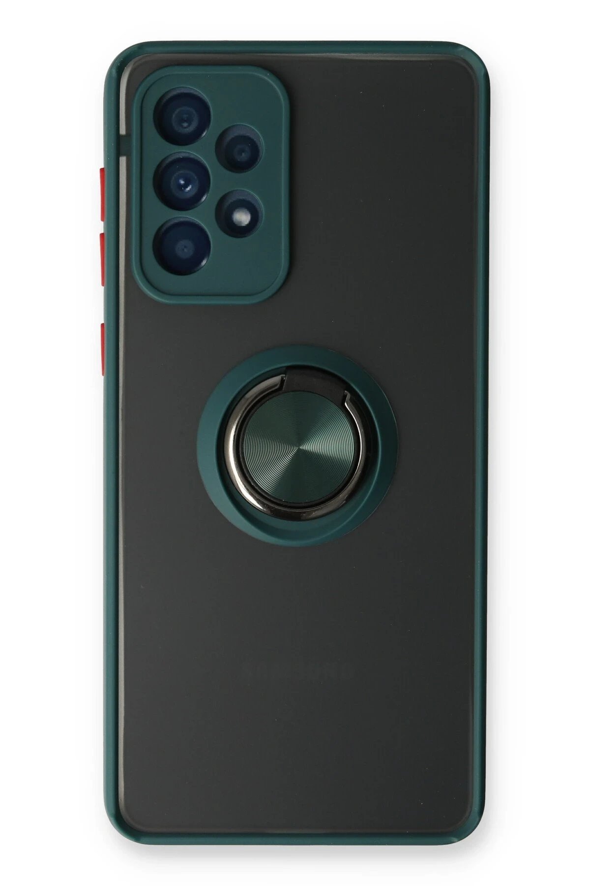 Samsung Galaxy A73 5G Kılıf Montreal Yüzüklü Silikon Kapak - Yeşil-(5796)