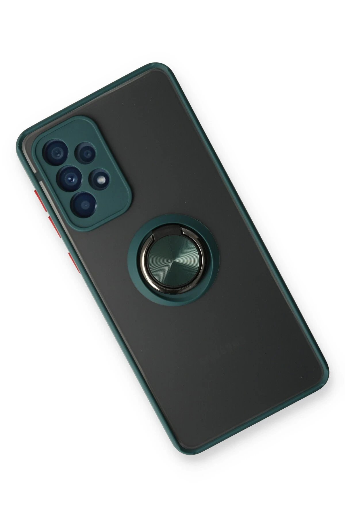 Samsung Galaxy A73 5G Kılıf Montreal Yüzüklü Silikon Kapak - Yeşil-(5796) - Görsel 2